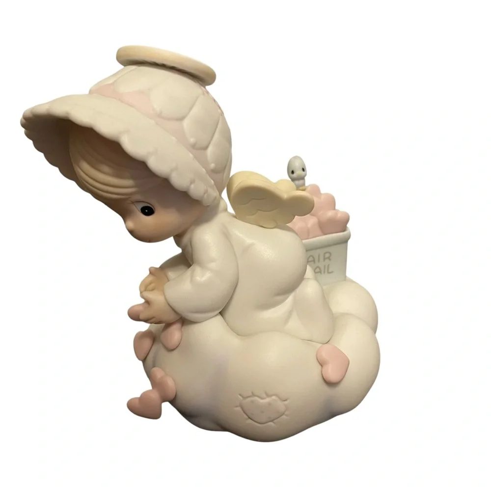 Precious Moments 87 "Sending you my Love" Air Mail" Porcelain Figurine in Box - Picture 5 of 6